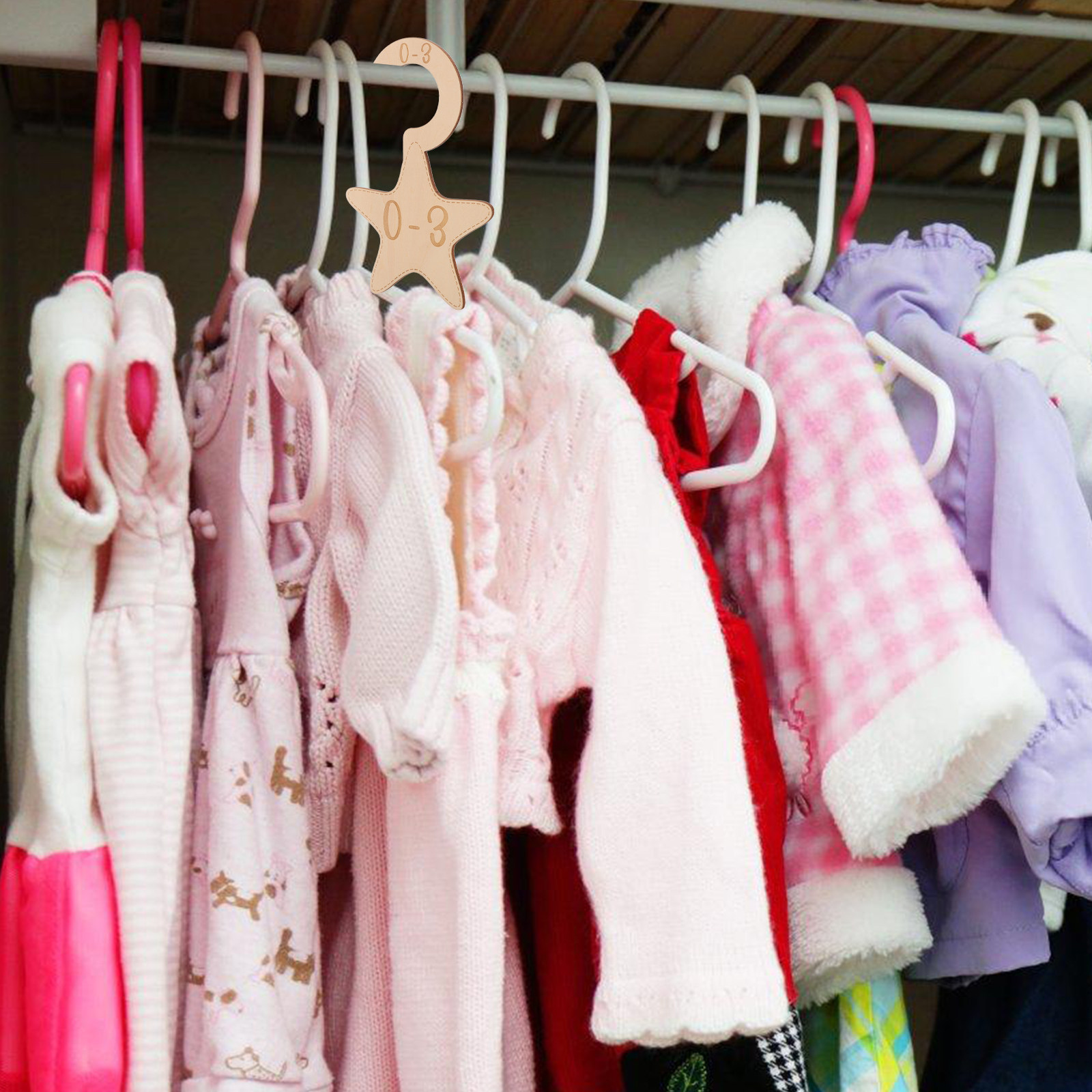 Baby Clothing Wardrobe - 7 шт. деревянных разделителей для детского