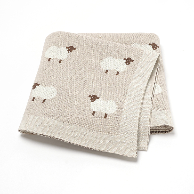 Muslin Swaddle Wrap - Милое муслиновое одеяло с принтом овцы