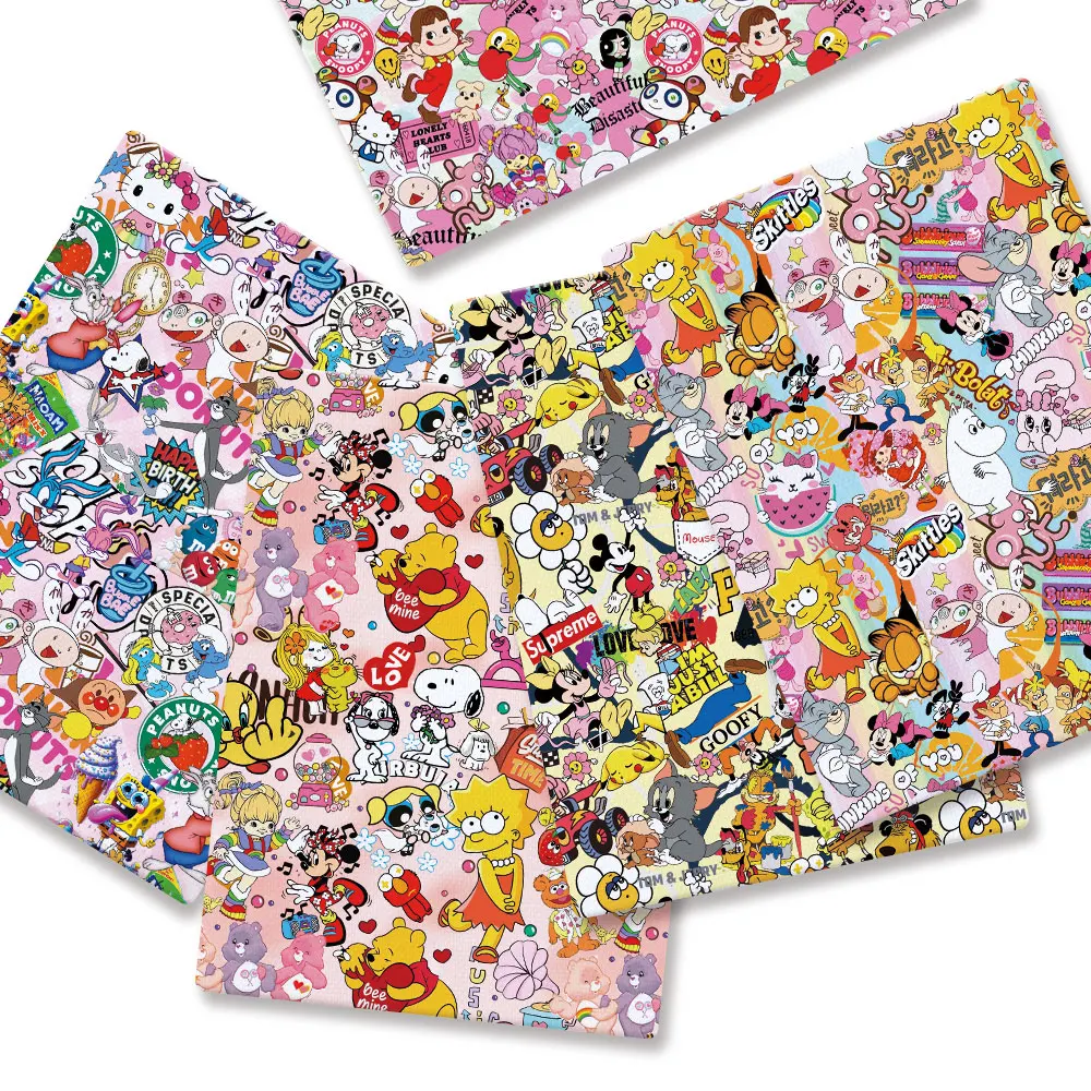 Baby Clothing Material - Полиэстер, хлопок, мультяшная ткань 140*50 см,