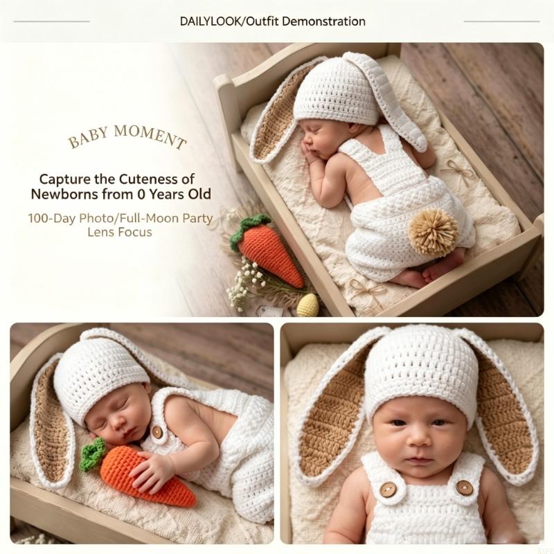 Baby Clothing Accessories - Вязаный крючком комбинезон для новорожденных с