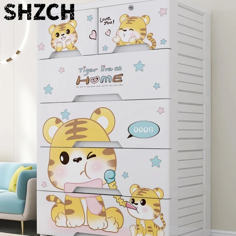Baby Clothing Wardrobe - Пластиковый комод-органайзер для дома, тумба для