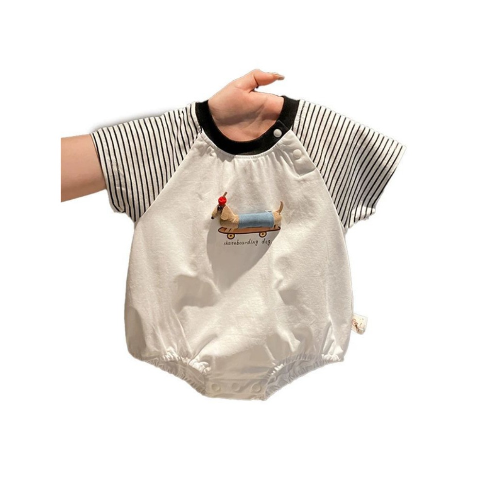 Baby Clothing Korea - Летний детский комбинезон с мультяшным полосатым
