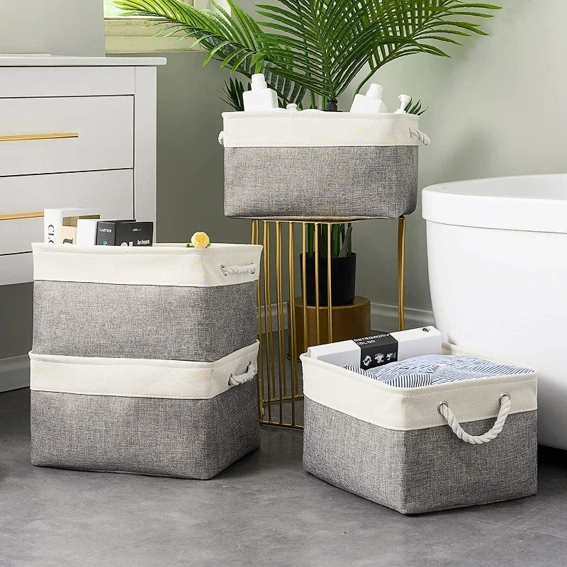 Baby Clothing Basket - Льняная складная корзина для хранения, складной