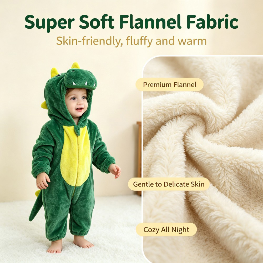 Детский фланелевый комбинезон  – обзор и цена Baby Sleep Suit
