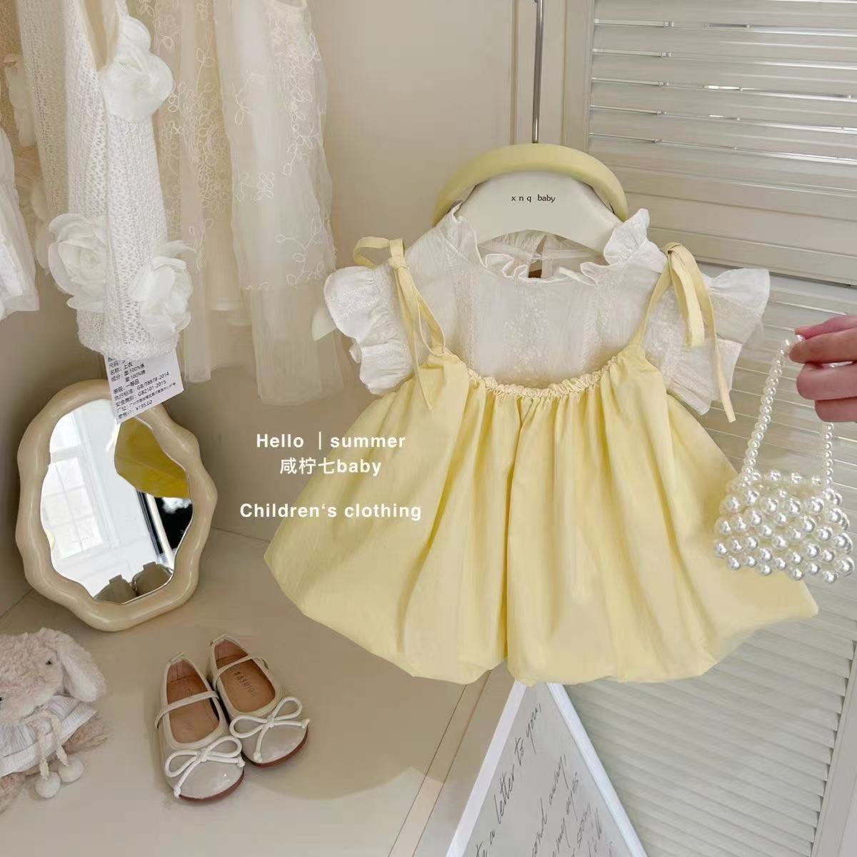 Комплект платья на подтяжках д – обзор и цена Baby Clothing Korea