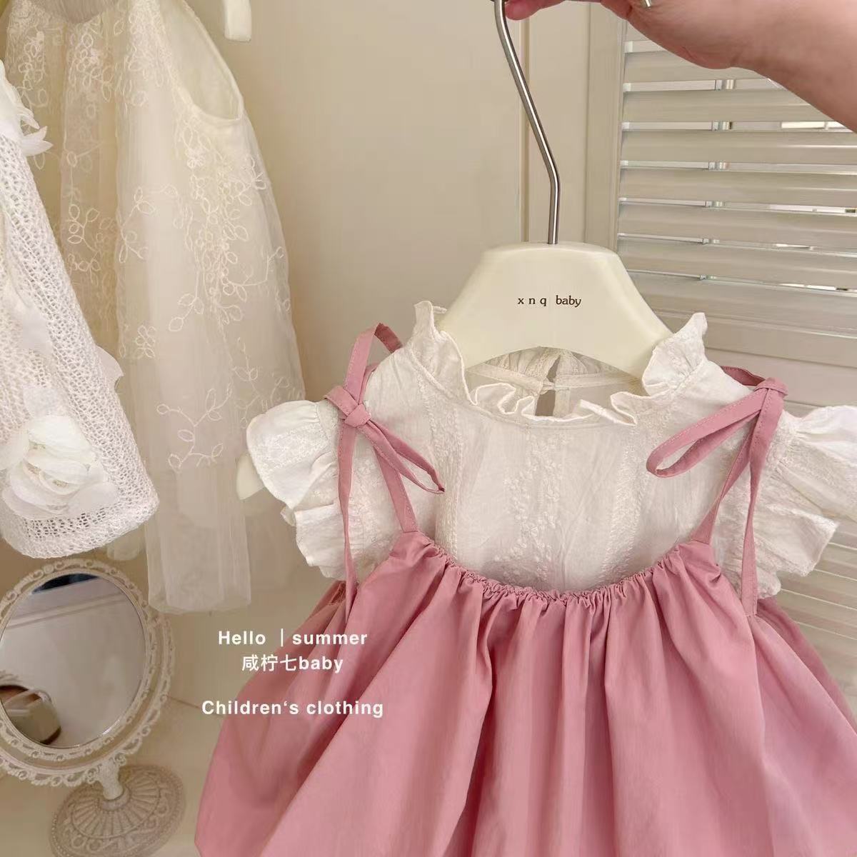 Комплект платья на подтяжках д – обзор и цена Baby Clothing Korea