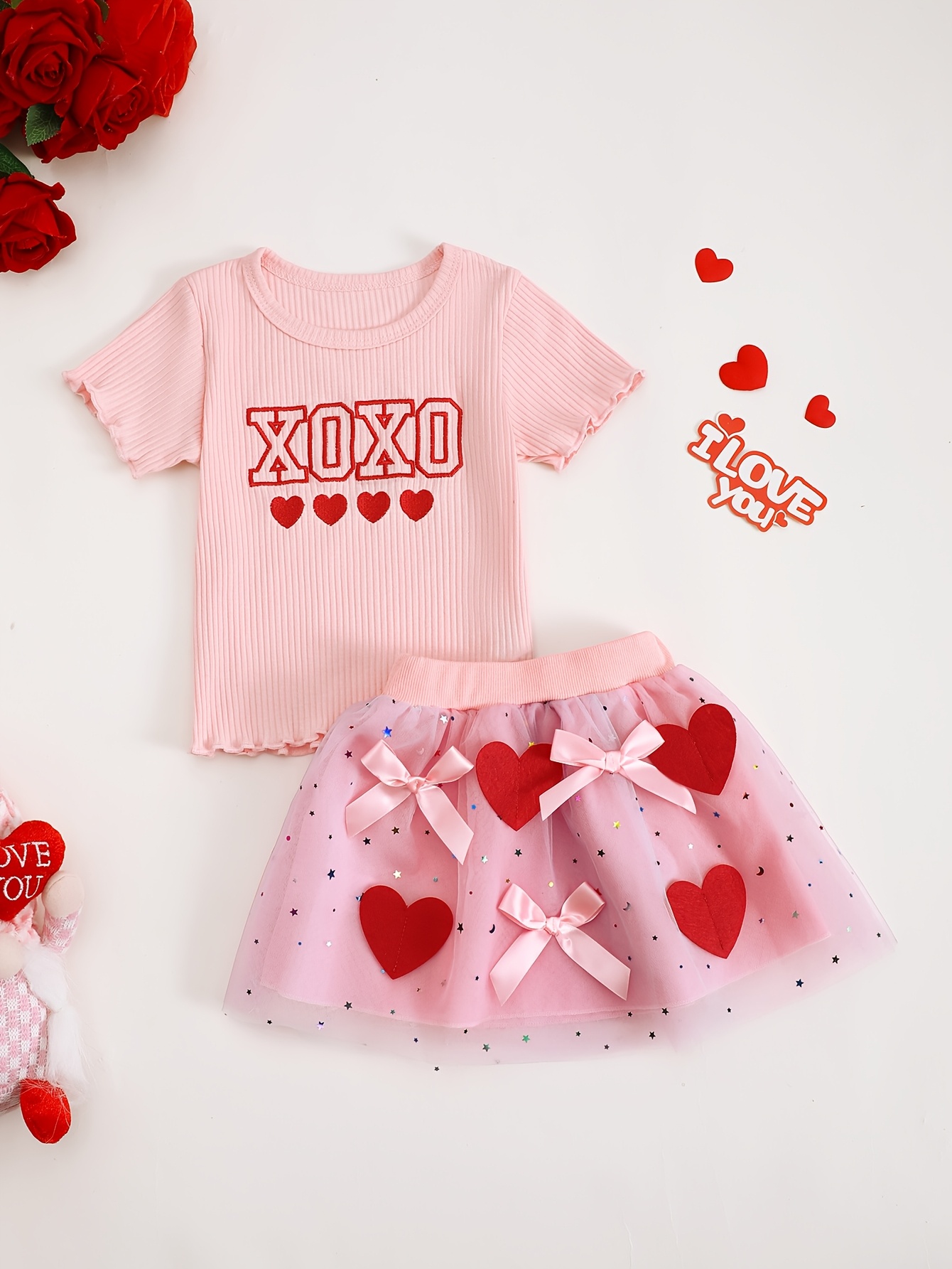 Летний комплект для девочек: т – обзор и цена Xoxo Baby Clothing