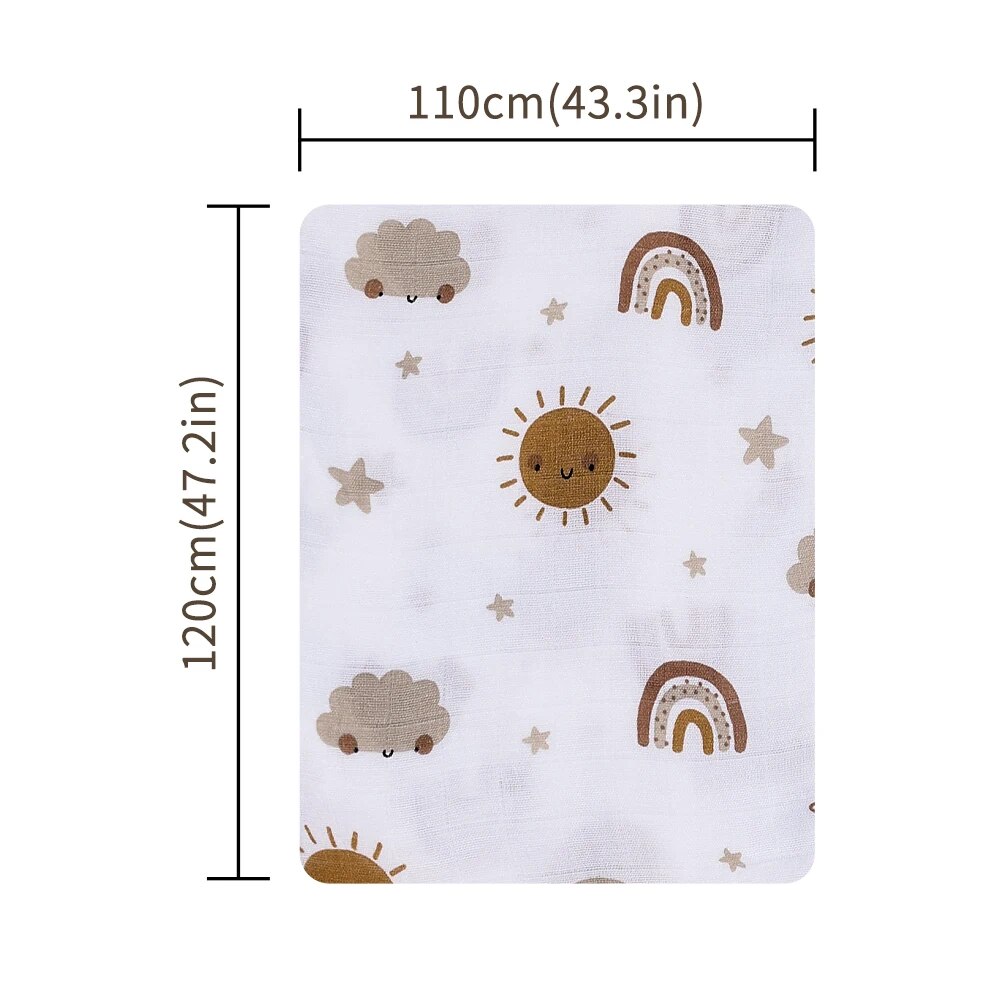 120x110 см бамбуковое хлопково – обзор и цена Muslin Swaddle Wrap